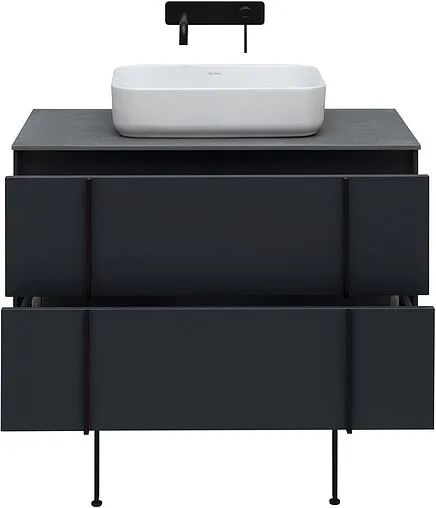 Тумба-умывальник подвесная Allen Brau Reality 90 антрацит 1.32006.AM+