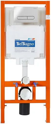 Комплект 5 в 1 BelBagno Prospero BB507B/BB1055SC/BB002-80/BB005-PR-CHROME с кнопкой хром глянцевый