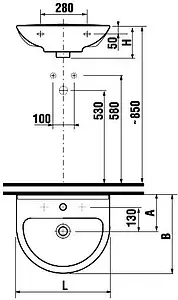 Раковина Jika Mio 60 белый 8107130001041 Раковина Jika Mio 60 белый 8107130001041, 2