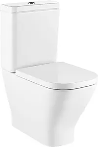 Унитаз-компакт безободковый Roca Gap Clean Rim белый 34273700H+341730000 Унитаз-компакт безободковый Roca Gap Clean Rim белый 34273700H+341730000, 1