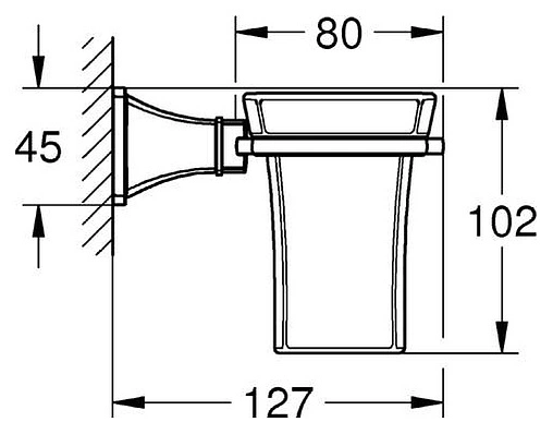 Стакан Grohe Grandera хром/золото/белый 40626IG0