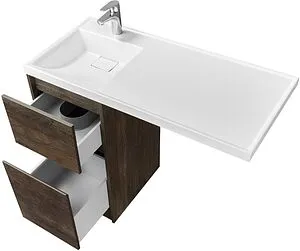 Тумба-умывальник напольная над стиральной машиной Aquaton Лондри 105 L дуб кантри 1A2670K1LHDY0+ Тумба-умывальник напольная над стиральной машиной Aquaton Лондри 105 L дуб кантри 1A2670K1LHDY0+, 4