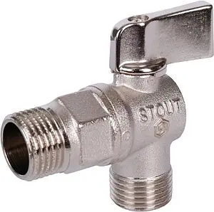 Кран шаровый угловой ½&quot;н x ½&quot;н Stout SVB-0059-001212, 1
