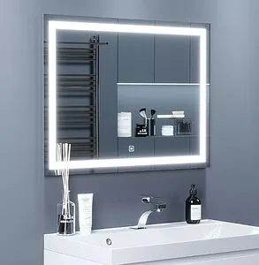 Зеркало с подсветкой Uperwood Tanos 80 с подогревом белый/серебро 291020222 Зеркало с подсветкой Uperwood Tanos 80 с подогревом белый/серебро 291020222, 4