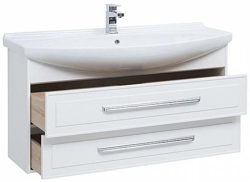 Тумба-умывальник Aquanet Остин 120 белый 00203920+00175450
