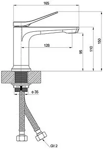 Смеситель для раковины Osgard Manen хром 64013 Смеситель для раковины Osgard Manen хром 64013, 2