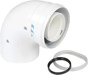 Колено для дымохода Ø 100/150мм ∠ 90° (PP) для конденсационных котлов E.C.A. AB64 7006721467, 1