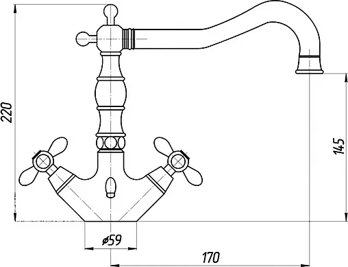 Смеситель для раковины Migliore Princeton Plus хром/золото ML.PRP-8034.CrDo