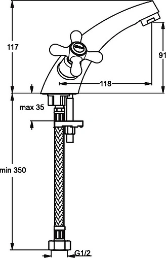 Смеситель для раковины Vidima Retro хром BA118AA