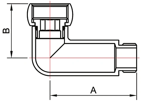 Соединение угловое 1&quot;в x ½&quot;н Smart 741SCH1004