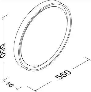 Зеркало с подсветкой ISVEA Marino 55 с подогревом чёрный 21SQ4004056I, 2