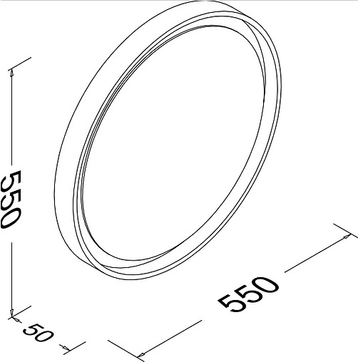 Зеркало с подсветкой ISVEA Marino 55 с подогревом чёрный 21SQ4004056I Зеркало с подсветкой ISVEA Marino 55 с подогревом чёрный 21SQ4004056I