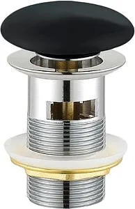 Выпуск автоматический для раковины с переливом Cezares чёрный матовый CZR-SAT7-NERO Выпуск автоматический для раковины с переливом Cezares чёрный матовый CZR-SAT7-NERO, 1