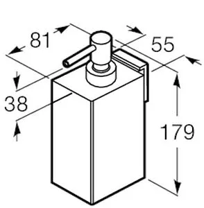 Дозатор для жидкого мыла Roca Rubik хром/чёрный 816842024, 2