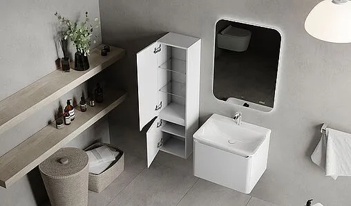 Шкаф-пенал подвесной Raval Welto 33 белый Wel.04.120/P/W/RL