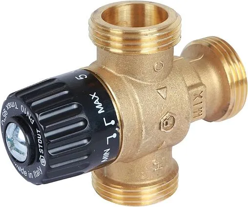 Трехходовой термостатический смесительный клапан 1&quot; +30...+65°С Kvs 1.8 Stout SVM-0125-186525