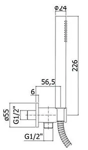 Комплект для душа 5 в 1 Paffoni Green хром 00255126 Комплект для душа 5 в 1 Paffoni Green хром 00255126, 3