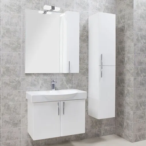 Шкаф-зеркало Aquaton Мэриленд 76 белый 1A202802ME010