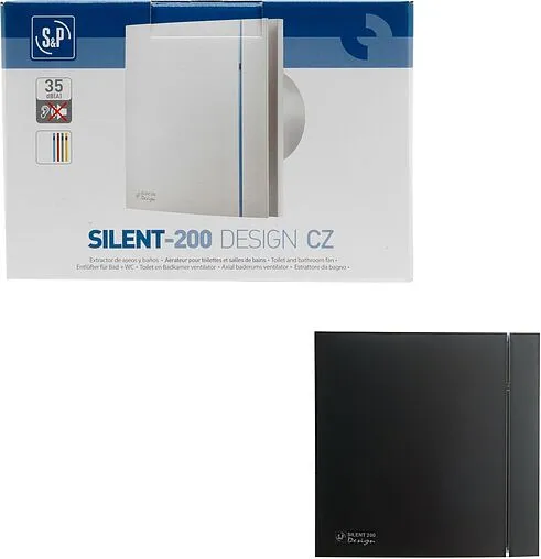 Вентилятор вытяжной Soler &amp; Palau SILENT-200 CZ MATT BLACK DESIGN 4C