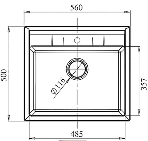 Мойка кухонная GranFest Quadro Q-561 песочный