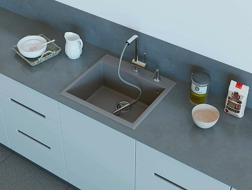 Смеситель для кухни с выдвижным изливом Omoikiri Akashi-S-LG светлое золото 4994263 Смеситель для кухни с выдвижным изливом Omoikiri Akashi-S-LG светлое золото 4994263