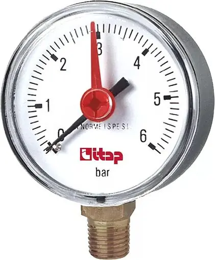 Манометр радиальный Itap 50мм 6 бар ¼&quot; 482B014R