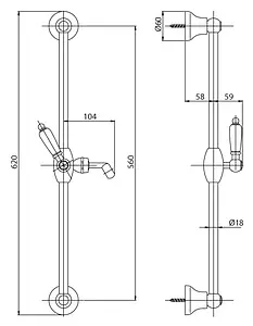Душевая стойка Cezares Vintage бронза VINTAGE-SD-02-Sw, 2