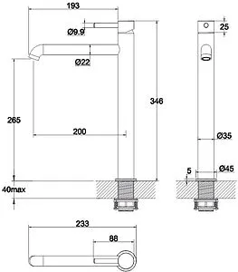 Смеситель для раковины WHITECROSS Y brushed gold золото брашированное Y1213GLB, 2