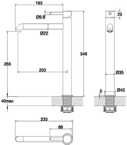 Смеситель для раковины WHITECROSS Y brushed gold золото брашированное Y1213GLB