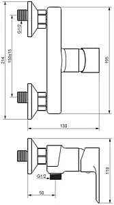 Смеситель для душа Damixa Apollo хром 472000001, 2