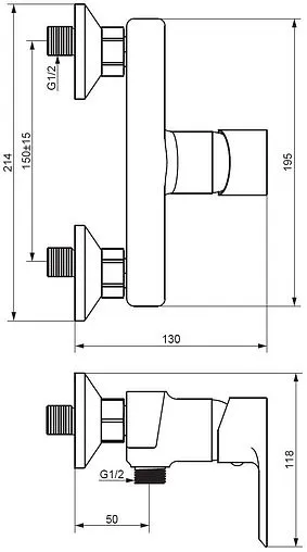 Смеситель для душа Damixa Apollo хром 472000001 Смеситель для душа Damixa Apollo хром 472000001