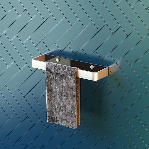 Полотенцедержатель Damixa Jupiter чёрный матовый/алюминий DA7734400