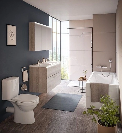 Унитаз-компакт Norm Fit Duroplast белый 9844B099-7205