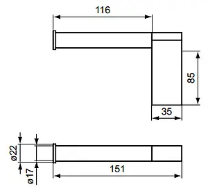 Держатель для запасных рулонов Ideal Standard Connect хром N1383AA Держатель для запасных рулонов Ideal Standard Connect хром N1383AA, 2