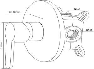 Гигиенический душ со смесителем Swedbe Platta хром 5524 Гигиенический душ со смесителем Swedbe Platta хром 5524, 4