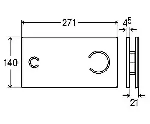 Клавиша смыва для унитаза Viega Visign for More 100 8352.1 597436 хром глянцевый, 3