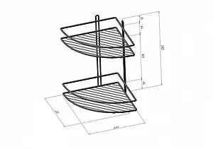 Полка Aquanet хром П3259 Полка Aquanet хром П3259, 2