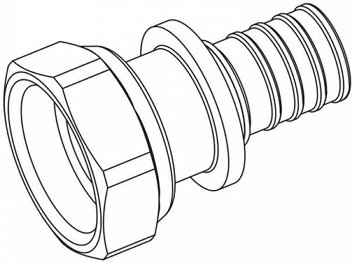 Муфта аксиальная с накидной гайкой 32мм x ¾&quot;нг Rehau Rautitan RX+ 14563411001