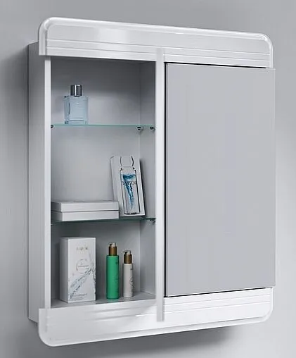 Шкаф-зеркало Aqwella Corsica 60 белый Kor.04.06