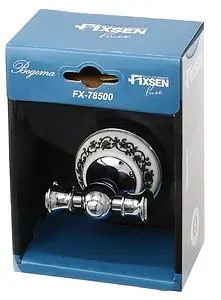 Крючок двойной Fixsen Bogema хром/белый с рисунком FX-78505A Крючок двойной Fixsen Bogema хром/белый с рисунком FX-78505A, 2