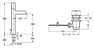 Смеситель для раковины Jacob Delafon Toobi хром E8990-CP Смеситель для раковины Jacob Delafon Toobi хром E8990-CP, 2
