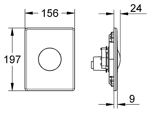 Клавиша смыва для унитаза Grohe Skate 38573SH0 альпин-белый