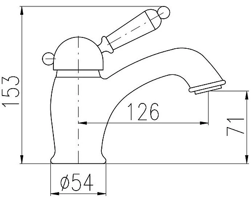 Смеситель для раковины Rav Slezak Labe матовый черный/белый L526.5CMAT