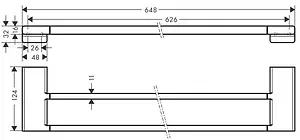 Полотенцедержатель Hansgrohe AddStoris белый матовый 41743700 Полотенцедержатель Hansgrohe AddStoris белый матовый 41743700, 2