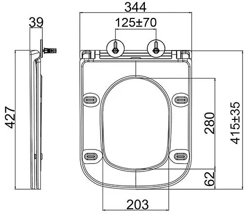 Комплект 5 в 1 Lemark Peneda+Bit Florex White 100803421 с кнопкой Bit 9803007 хром матовый