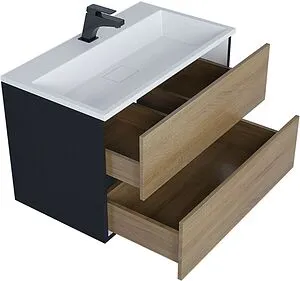 Тумба-умывальник подвесная Uperwood Barsa 70 дуб сонома/чёрный матовый 293020547 Тумба-умывальник подвесная Uperwood Barsa 70 дуб сонома/чёрный матовый 293020547, 3