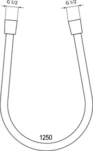 Шланг для душа Ideal Standard Idealflex 125см хром матовый A3306AA, 2