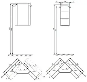 Шкаф-зеркало Aquaton Кантара дуб полярный 1A2057K2ANW70, 2
