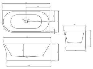 Ванна акриловая Abber 170x78 R AB9257-1.7 R, 2