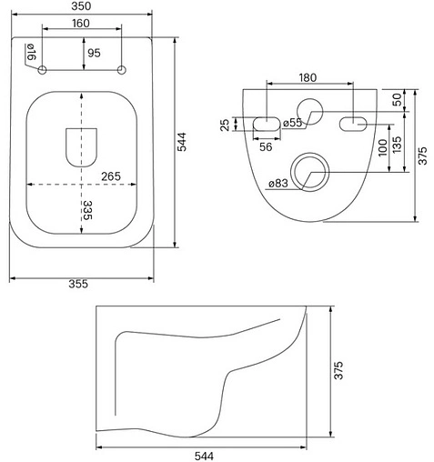 Унитаз подвесной безободковый IDDIS Vibe белый VIBRDSEi25